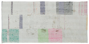 Chaput Over Dyed Kilim Rug 3'10'' x 8'3'' ft 116 x 251 cm