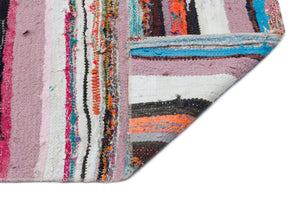 Chaput Over Dyed Kilim Rug 3'7'' x 9'3'' ft 108 x 282 cm