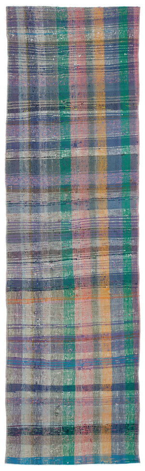 Chaput Over Dyed Kilim Rug 2'11'' x 9'11'' ft 89 x 302 cm