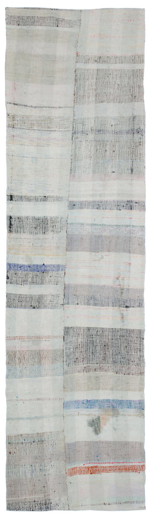 Chaput Over Dyed Kilim Rug 3'4'' x 11'9'' ft 101 x 357 cm
