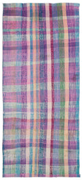Chaput Over Dyed Kilim Rug 4'2'' x 9'3'' ft 126 x 282 cm