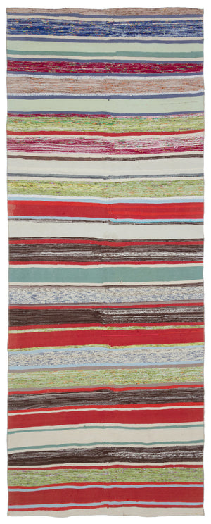 Chaput Over Dyed Kilim Rug 4'9'' x 12'3'' ft 146 x 373 cm