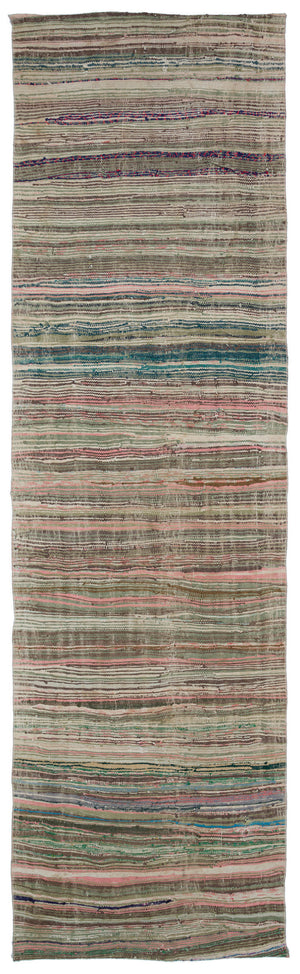Chaput Over Dyed Kilim Rug 3'9'' x 12'6'' ft 114 x 380 cm