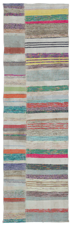 Chaput Over Dyed Kilim Rug 2'11'' x 9'6'' ft 88 x 290 cm