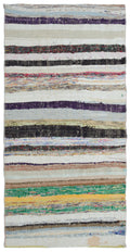 Chaput Over Dyed Kilim Rug 2'12'' x 5'11'' ft 91 x 180 cm