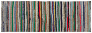 Chaput Over Dyed Kilim Rug 3'8'' x 10'8'' ft 113 x 325 cm
