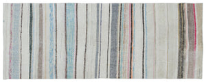 Chaput Over Dyed Kilim Rug 3'5'' x 9'1'' ft 105 x 277 cm