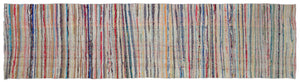 Chaput Over Dyed Kilim Rug 3'7'' x 14'2'' ft 109 x 432 cm
