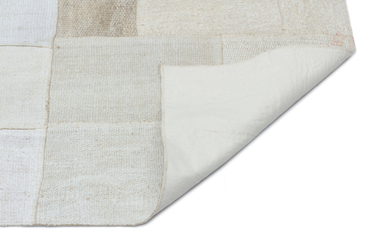 Hemp Over Dyed Kilim Patchwork Unique Rug 4&#39;11&#39;&#39; x 6&#39;8&#39;&#39; ft 151 x 202 cm