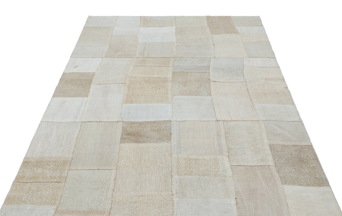 Hemp Over Dyed Kilim Patchwork Unique Rug 4&#39;11&#39;&#39; x 6&#39;8&#39;&#39; ft 151 x 202 cm