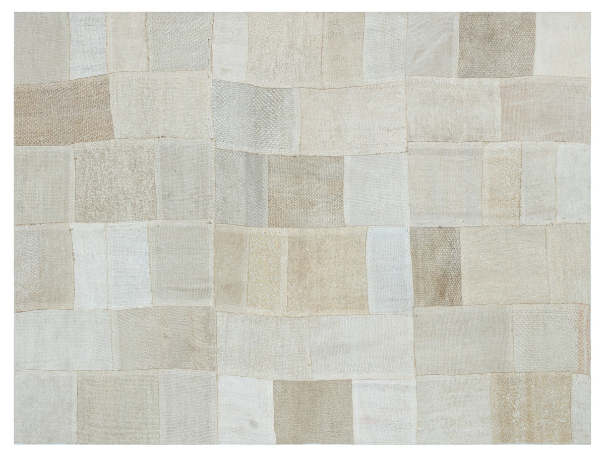 Hemp Over Dyed Kilim Patchwork Unique Rug 4&#39;11&#39;&#39; x 6&#39;8&#39;&#39; ft 151 x 202 cm