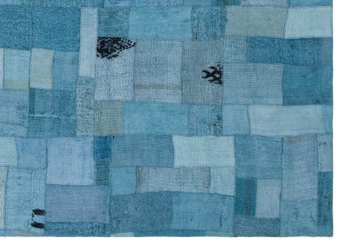 Hemp Over Dyed Kilim Patchwork Unique Rug 5&#39;3&#39;&#39; x 7&#39;4&#39;&#39; ft 160 x 223 cm