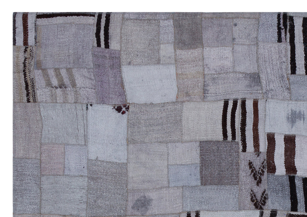 Hemp Over Dyed Kilim Patchwork Unique Rug 5'4'' x 7'7'' ft 162 x 230 cm