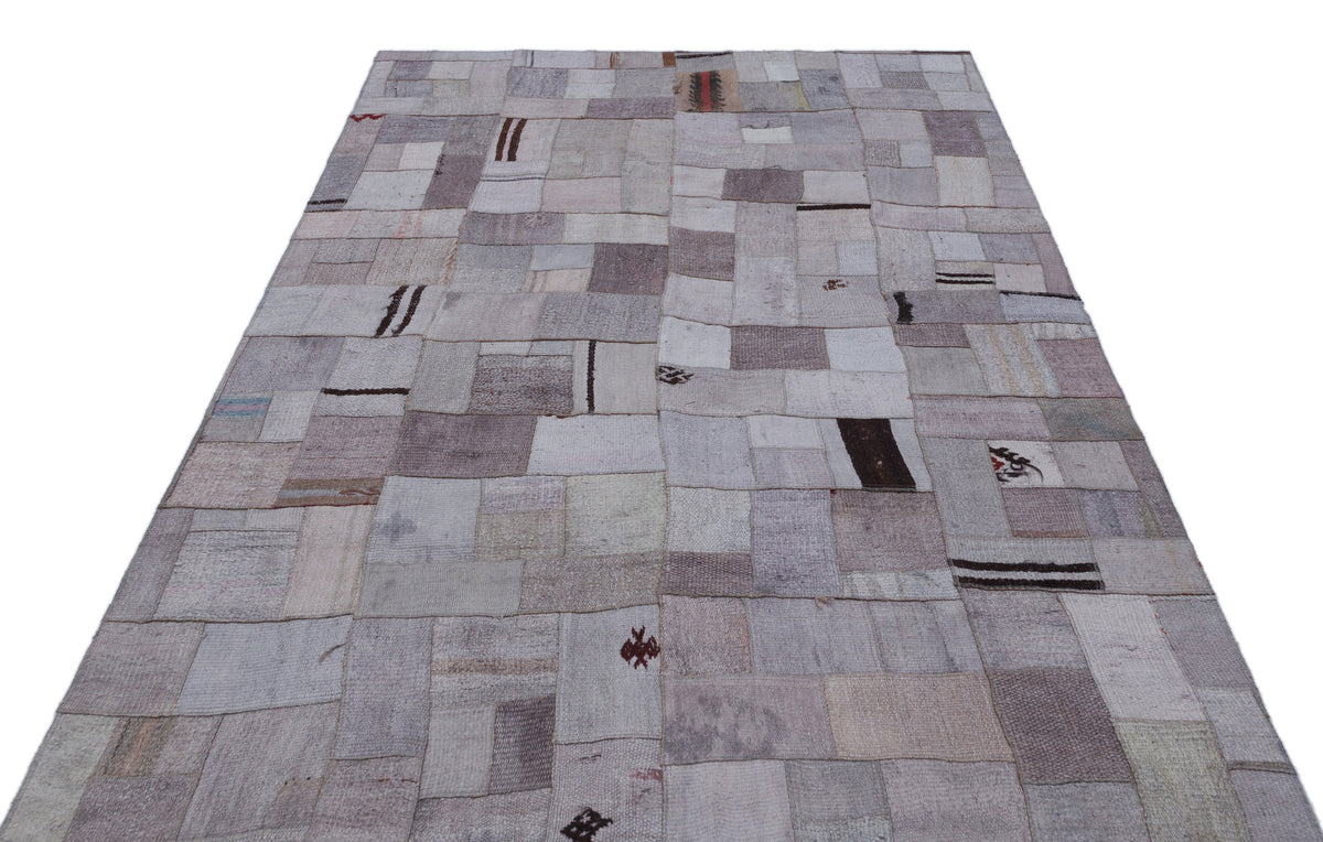 Hemp Over Dyed Kilim Patchwork Unique Rug 5&#39;3&#39;&#39; x 7&#39;7&#39;&#39; ft 160 x 230 cm