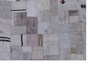 Hemp Over Dyed Kilim Patchwork Unique Rug 5'3'' x 7'7'' ft 160 x 230 cm