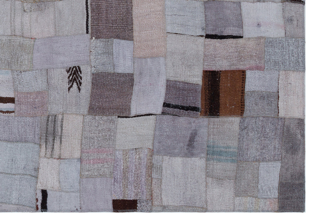 Hemp Over Dyed Kilim Patchwork Unique Rug 5'3'' x 7'7'' ft 160 x 230 cm