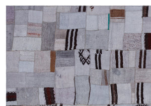 Hemp Over Dyed Kilim Patchwork Unique Rug 5'3'' x 7'7'' ft 160 x 230 cm