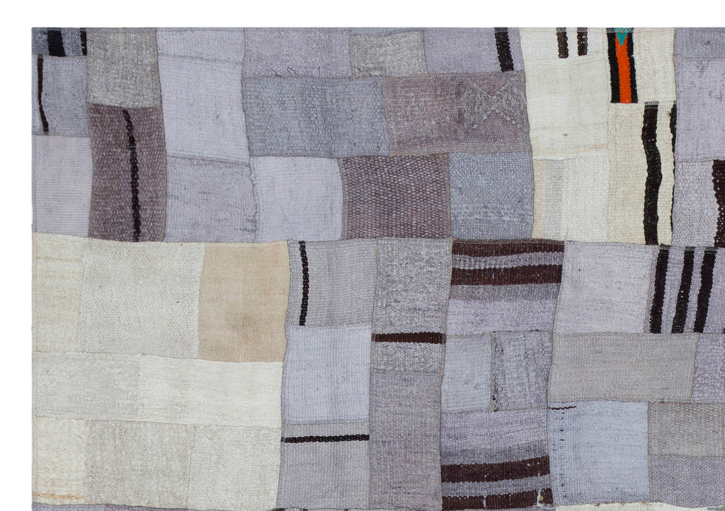 Hemp Over Dyed Kilim Patchwork Unique Rug 5'3'' x 7'7'' ft 160 x 230 cm