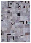 Hemp Over Dyed Kilim Patchwork Unique Rug 5'3'' x 7'7'' ft 160 x 230 cm