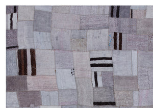 Hemp Over Dyed Kilim Patchwork Unique Rug 5'3'' x 7'7'' ft 160 x 230 cm