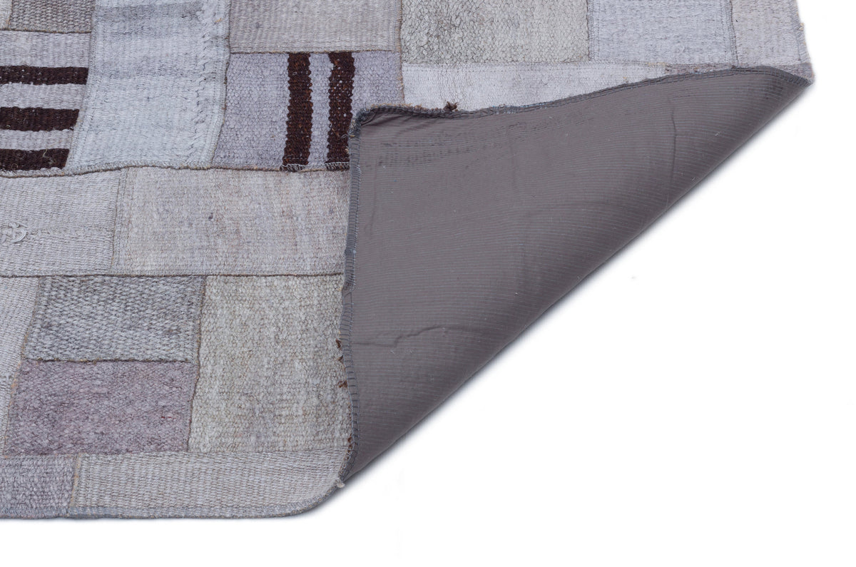 Hemp Over Dyed Kilim Patchwork Unique Rug 5&#39;4&#39;&#39; x 7&#39;7&#39;&#39; ft 162 x 230 cm