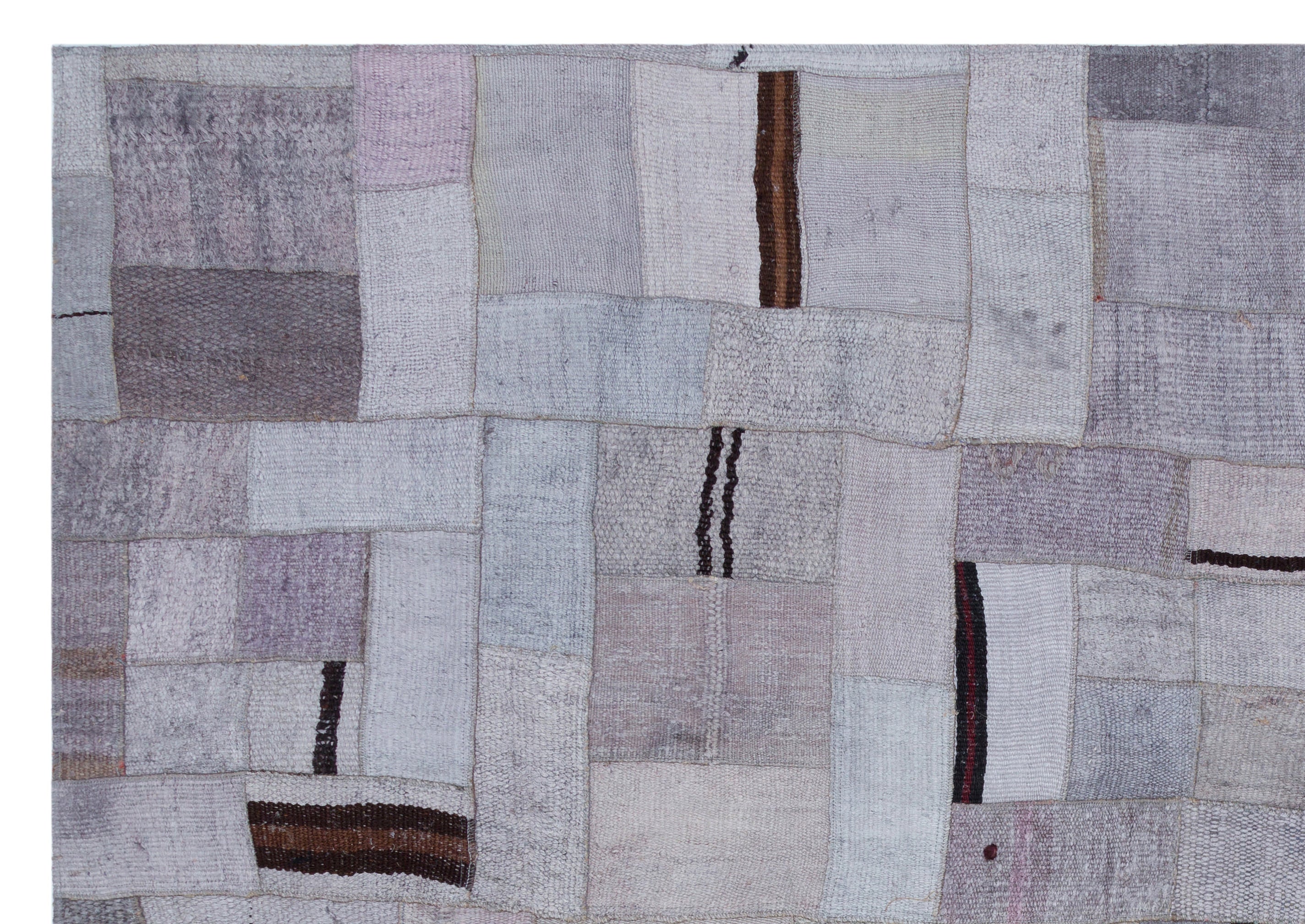 Hemp Over Dyed Kilim Patchwork Unique Rug 5'4'' x 7'7'' ft 162 x 230 cm