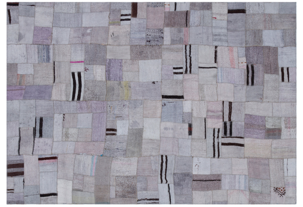 Natural Vintage Hemp Patchwork Rug 5'4'' x 7'7'' ft 162 x 230 cm