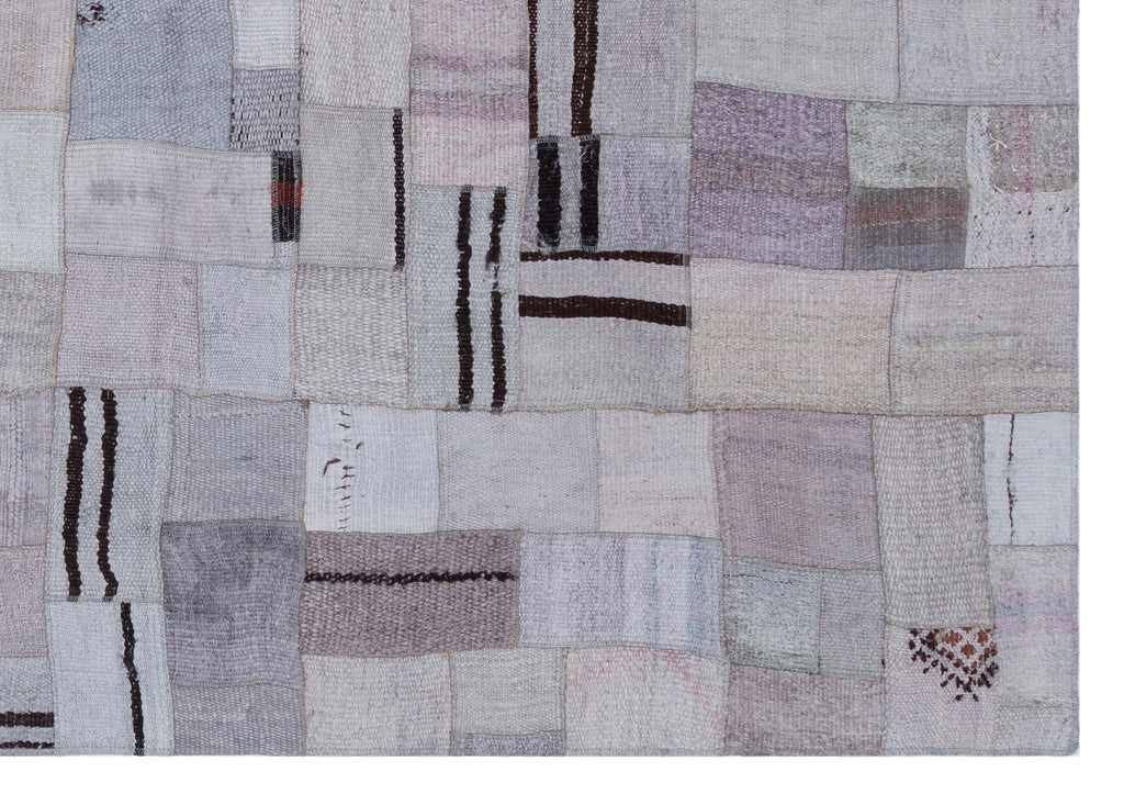 Hemp Over Dyed Kilim Patchwork Unique Rug 5'4'' x 7'7'' ft 162 x 230 cm
