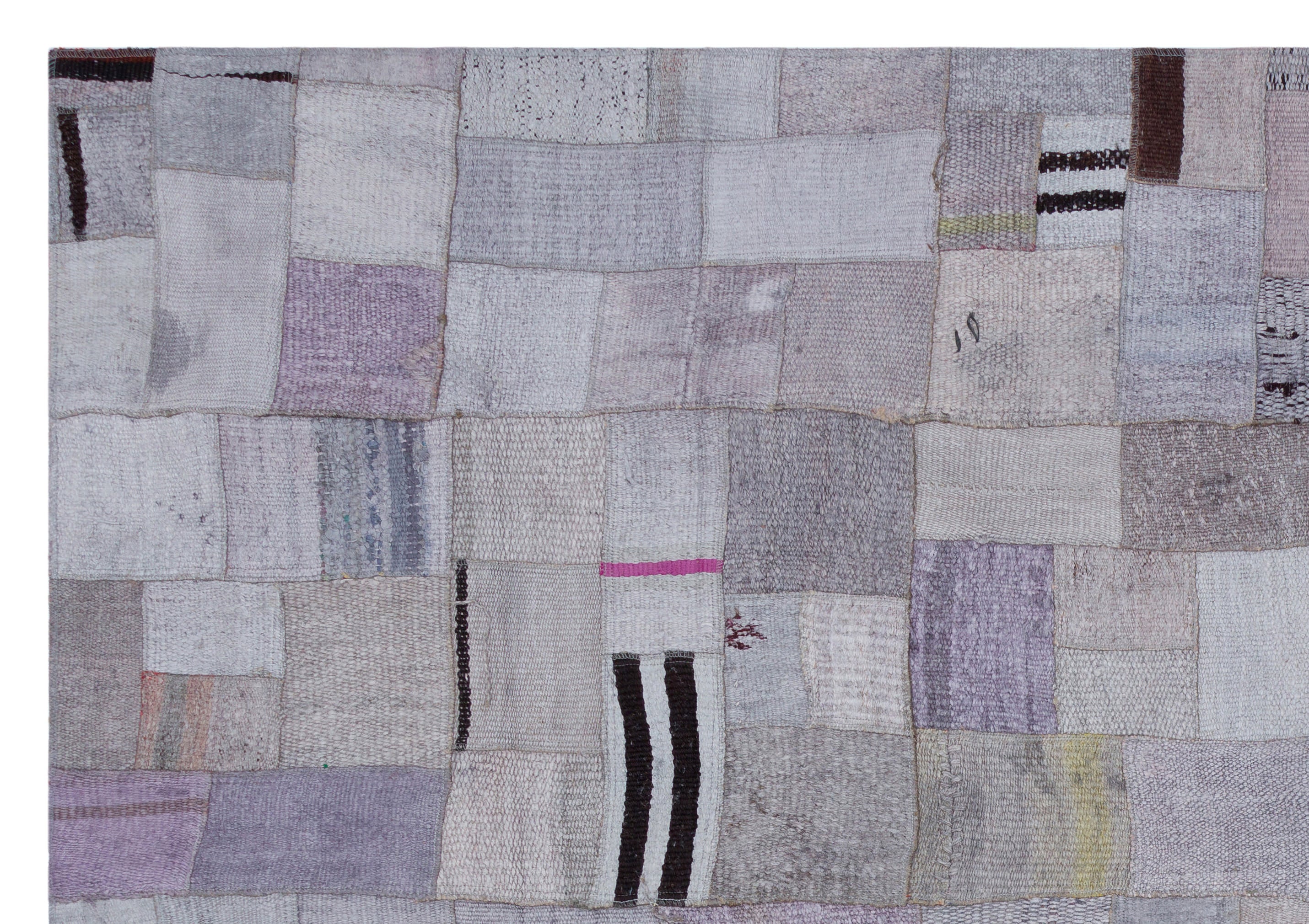Hemp Over Dyed Kilim Patchwork Unique Rug 5'4'' x 7'7'' ft 162 x 230 cm