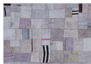Hemp Over Dyed Kilim Patchwork Unique Rug 5'4'' x 7'7'' ft 162 x 230 cm