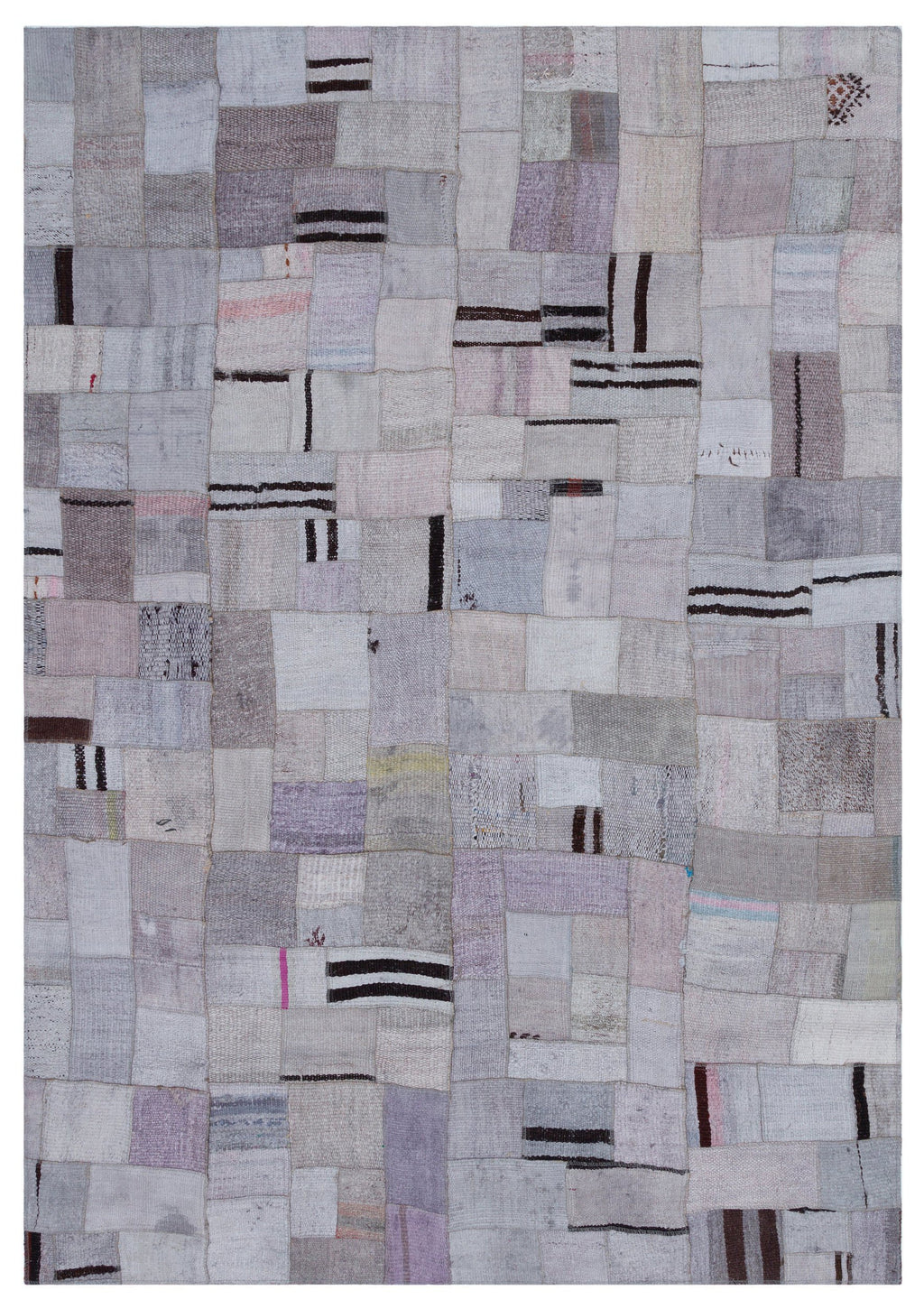 Hemp Over Dyed Kilim Patchwork Unique Rug 5'4'' x 7'7'' ft 162 x 230 cm