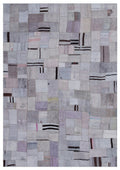 Hemp Over Dyed Kilim Patchwork Unique Rug 5'4'' x 7'7'' ft 162 x 230 cm
