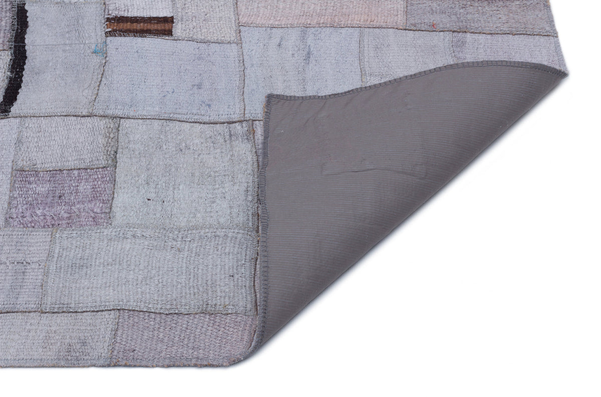 Hemp Over Dyed Kilim Patchwork Unique Rug 5&#39;4&#39;&#39; x 7&#39;6&#39;&#39; ft 162 x 228 cm