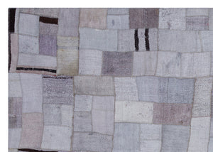 Hemp Over Dyed Kilim Patchwork Unique Rug 5'4'' x 7'6'' ft 162 x 228 cm