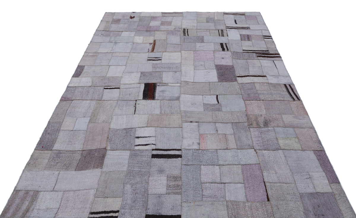 Hemp Over Dyed Kilim Patchwork Unique Rug 5&#39;7&#39;&#39; x 7&#39;10&#39;&#39; ft 170 x 240 cm