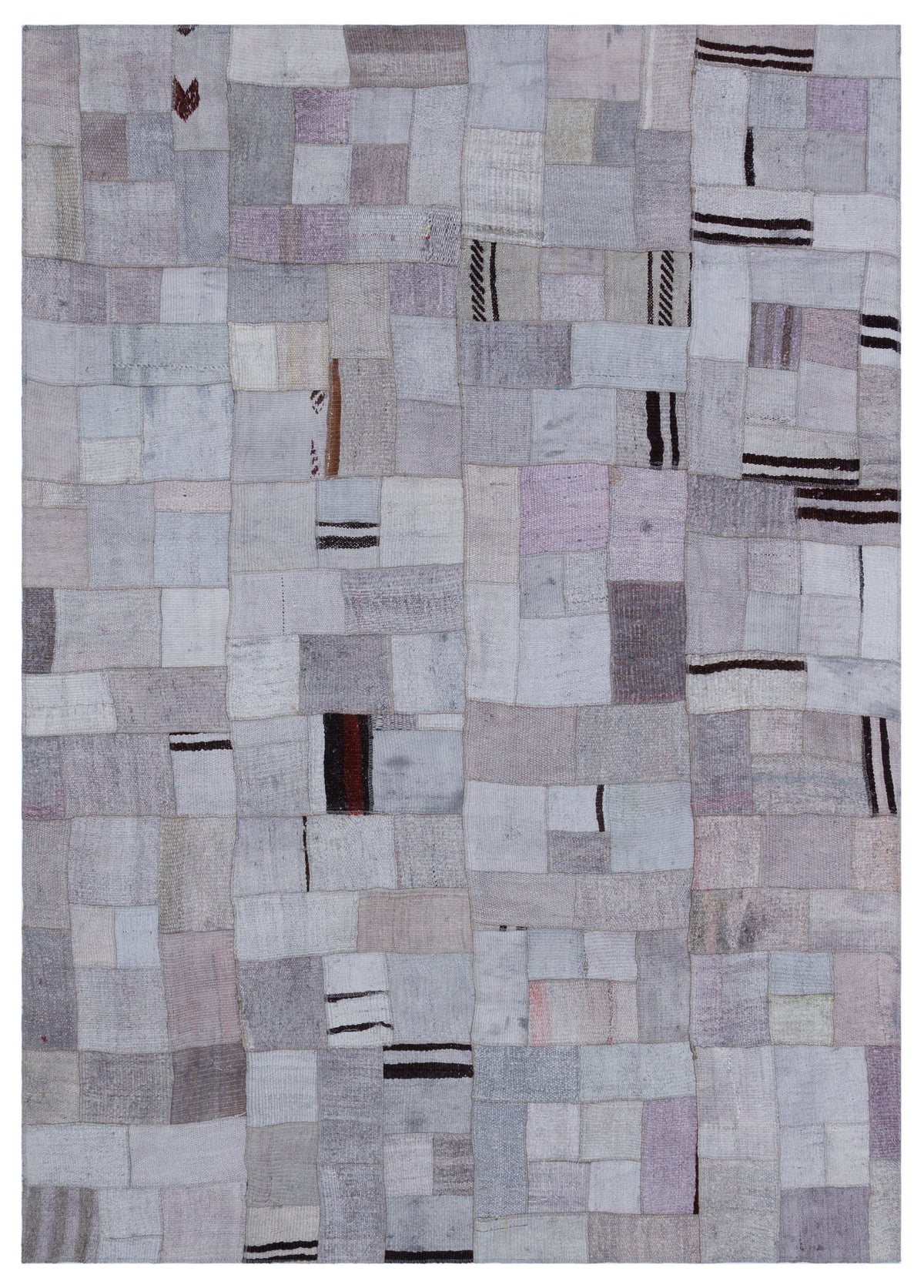 Hemp Over Dyed Kilim Patchwork Unique Rug 5&#39;7&#39;&#39; x 7&#39;10&#39;&#39; ft 170 x 240 cm