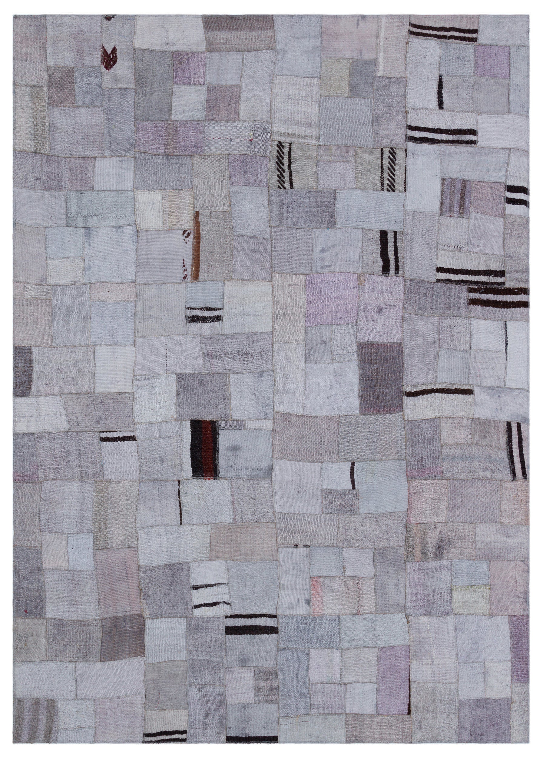 Hemp Over Dyed Kilim Patchwork Unique Rug 5'7'' x 7'10'' ft 170 x 240 cm