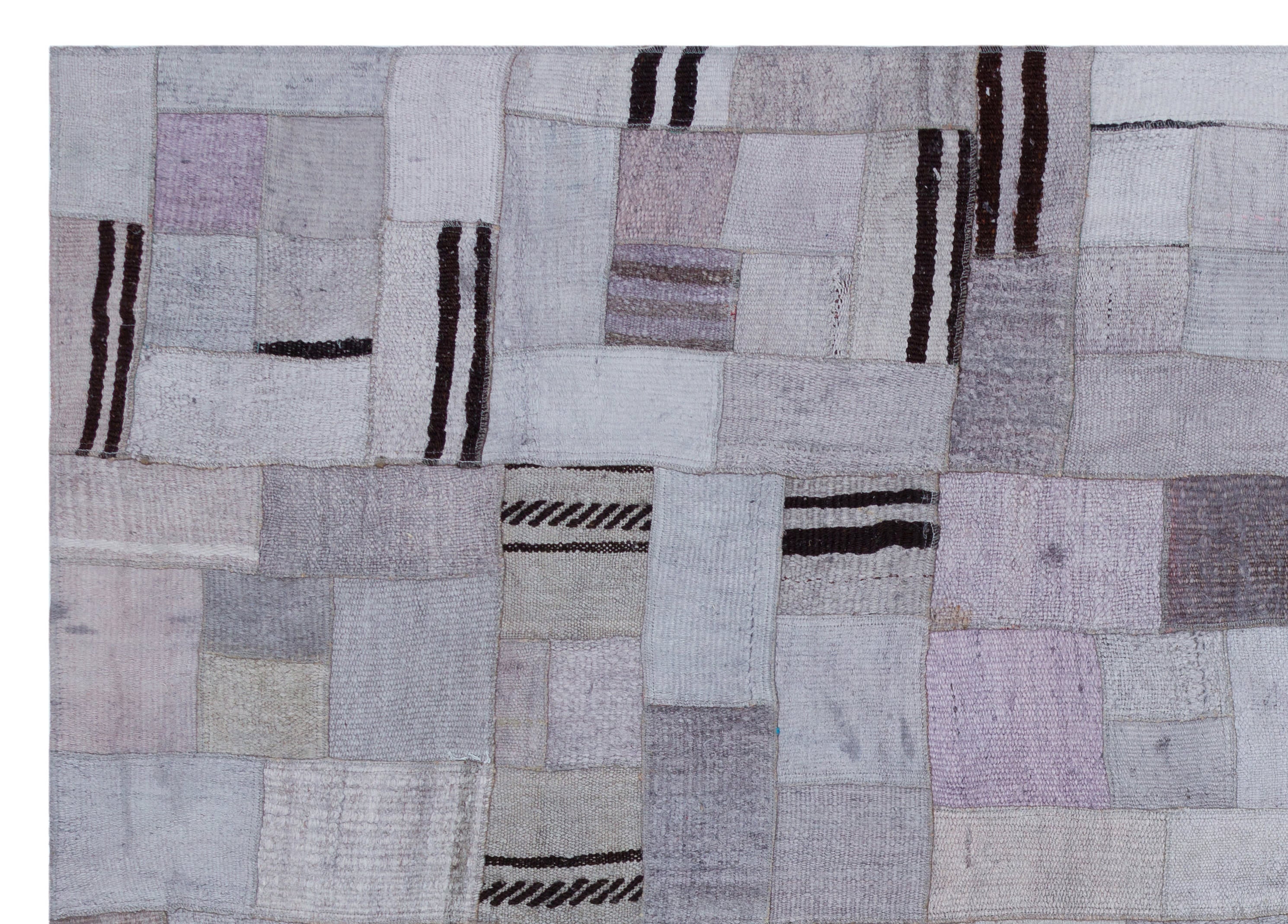 Hemp Over Dyed Kilim Patchwork Unique Rug 5'7'' x 7'10'' ft 170 x 240 cm