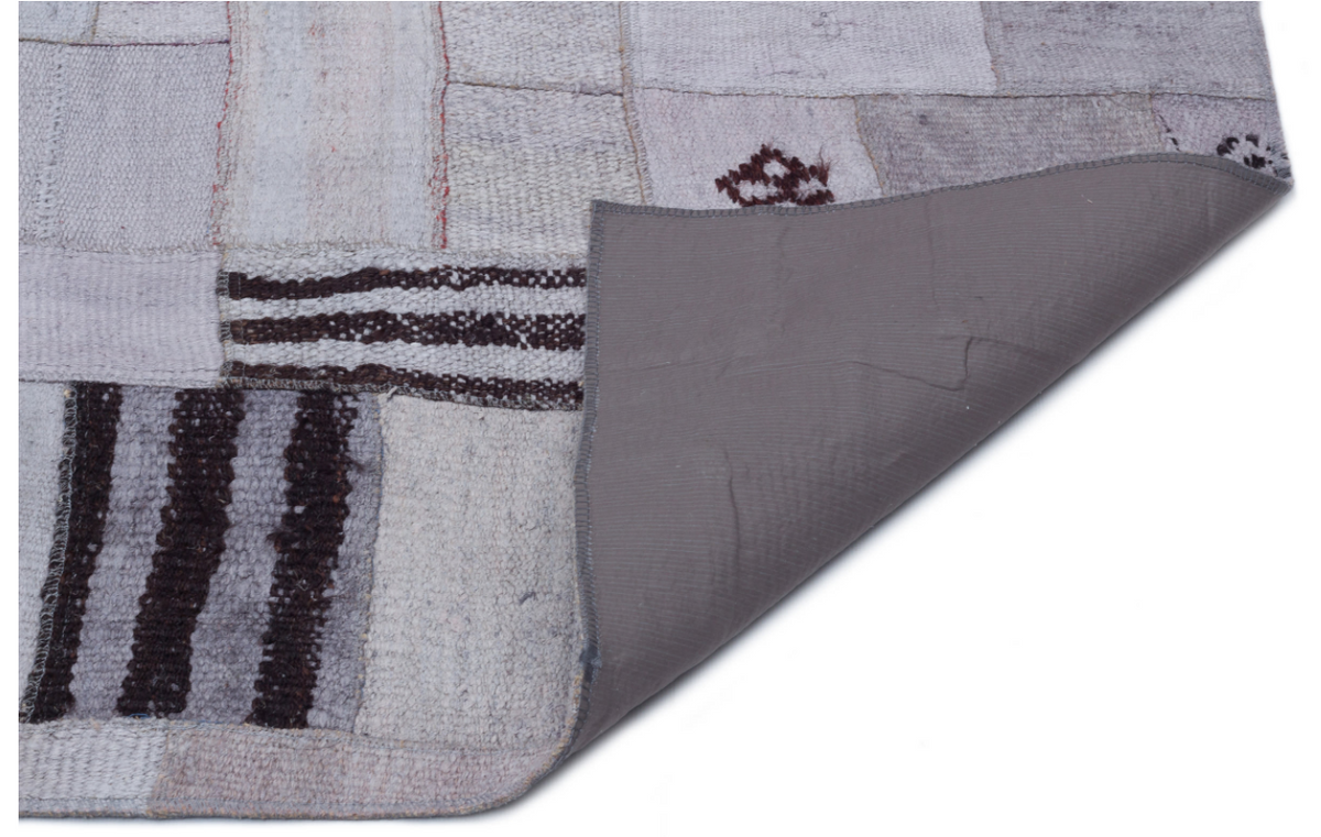 Natural Vintage Hemp Patchwork Rug 5&#39;3&#39;&#39; x 7&#39;7&#39;&#39; ft 161 x 230 cm