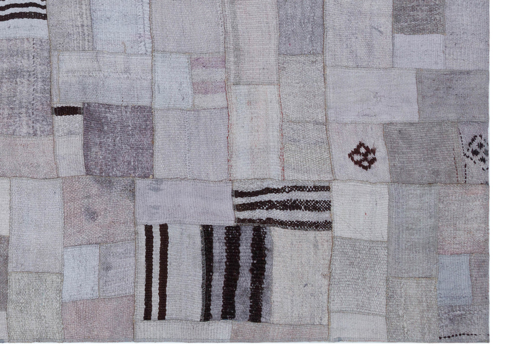 Hemp Over Dyed Kilim Patchwork Unique Rug 5'3'' x 7'7'' ft 161 x 230 cm