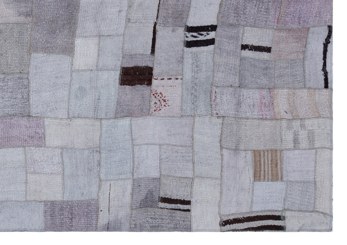 Hemp Over Dyed Kilim Patchwork Unique Rug 5&#39;4&#39;&#39; x 7&#39;7&#39;&#39; ft 162 x 230 cm