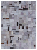 Hemp Over Dyed Kilim Patchwork Unique Rug 5'7'' x 7'8'' ft 170 x 233 cm