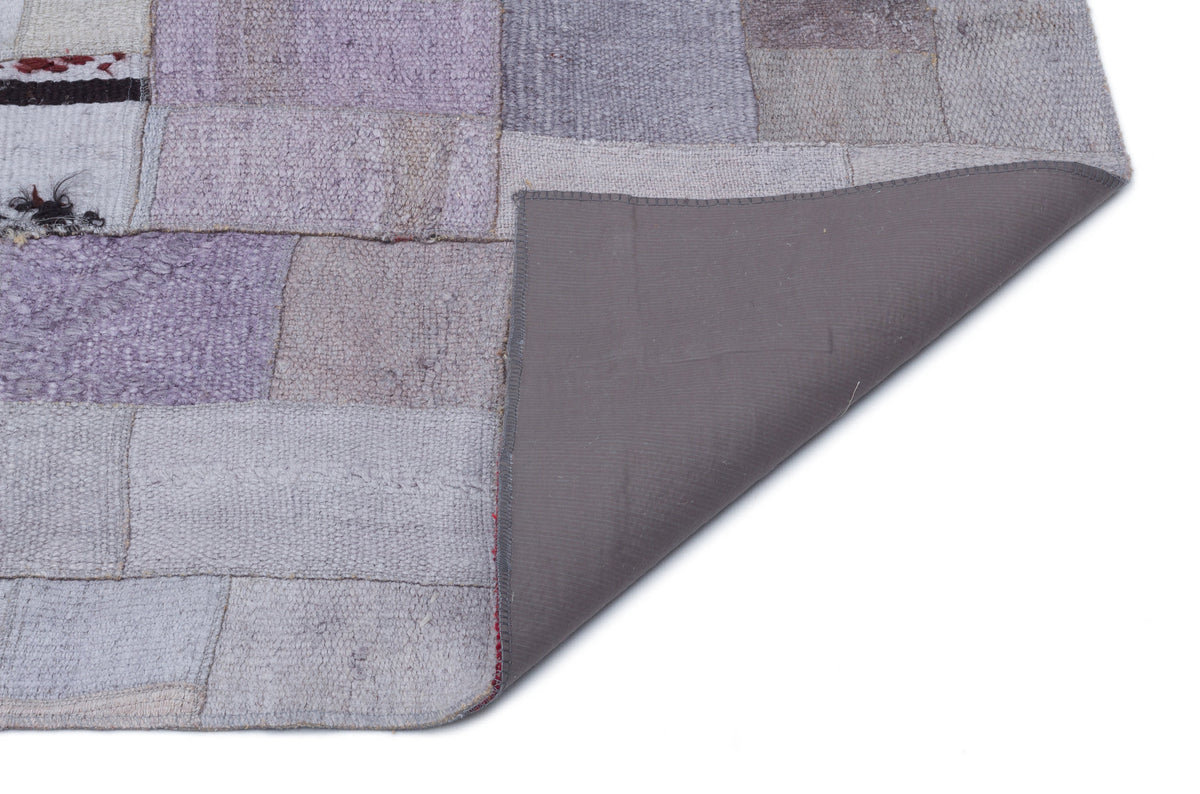 Hemp Over Dyed Kilim Patchwork Unique Rug 5&#39;3&#39;&#39; x 7&#39;7&#39;&#39; ft 160 x 230 cm