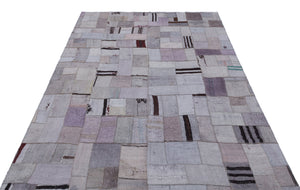 Hemp Over Dyed Kilim Patchwork Unique Rug 5'3'' x 7'7'' ft 160 x 230 cm