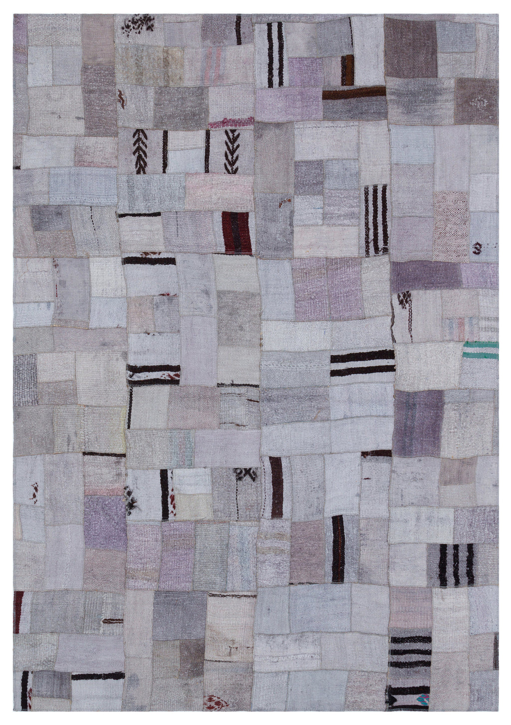 Hemp Over Dyed Kilim Patchwork Unique Rug 5'3'' x 7'7'' ft 160 x 230 cm