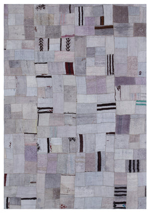 Hemp Over Dyed Kilim Patchwork Unique Rug 5'3'' x 7'7'' ft 160 x 230 cm