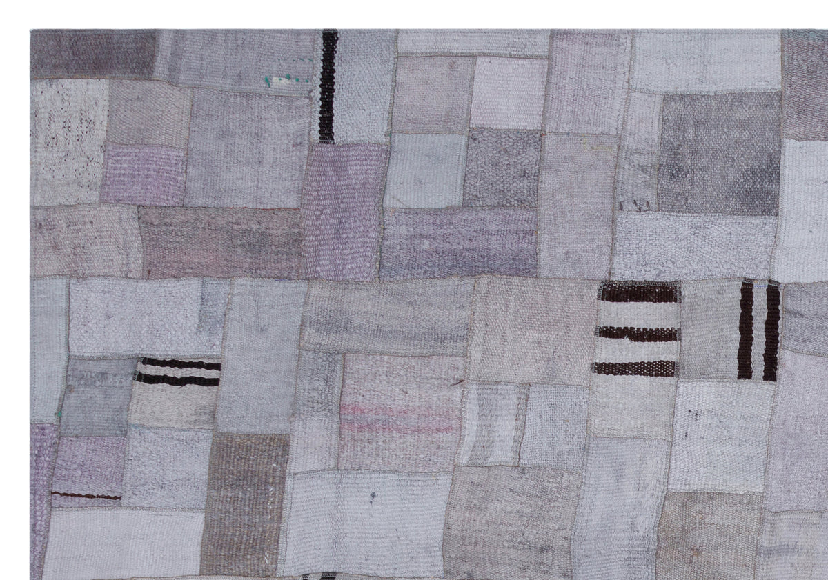 Hemp Over Dyed Kilim Patchwork Unique Rug 5&#39;3&#39;&#39; x 7&#39;7&#39;&#39; ft 160 x 230 cm