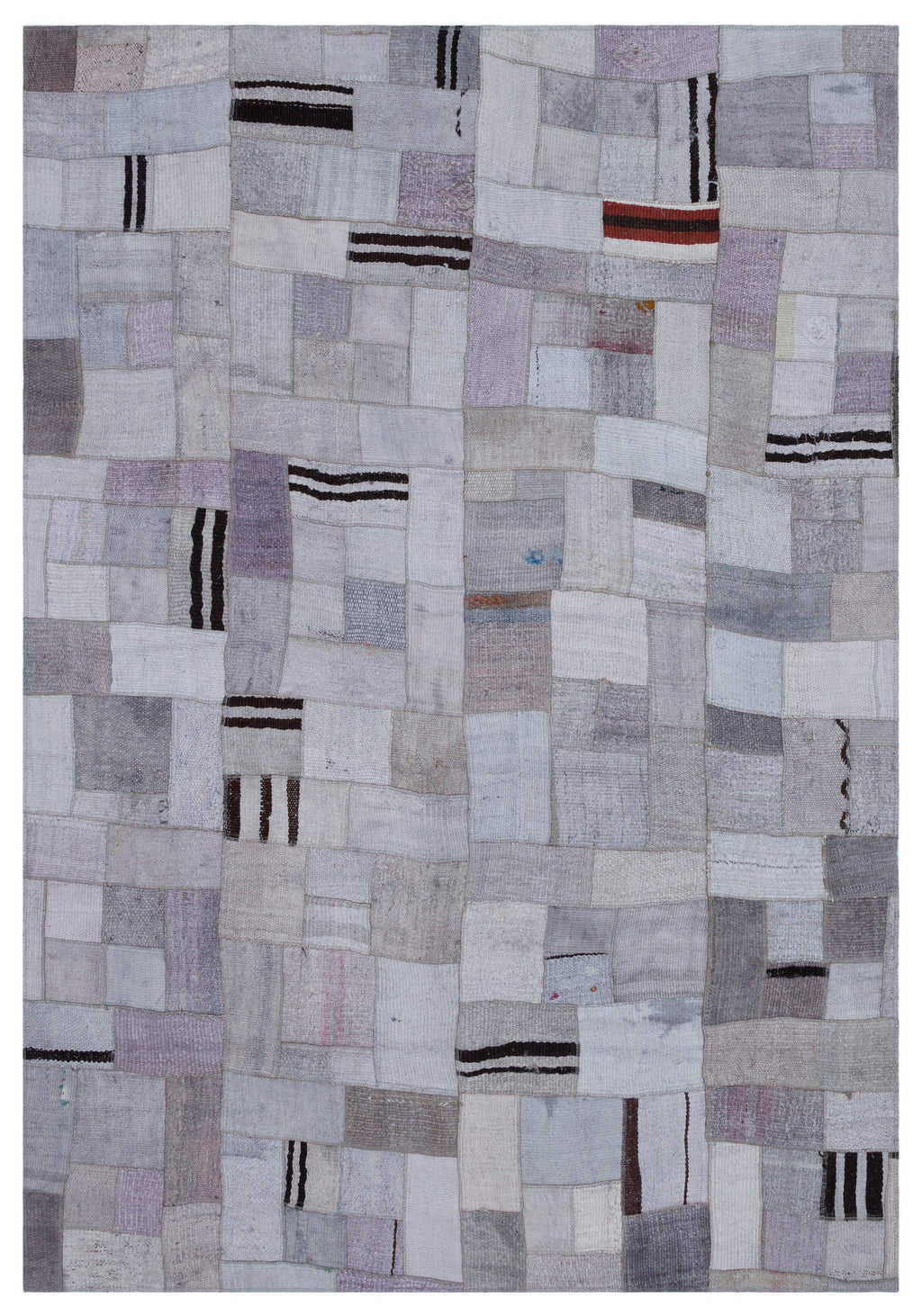Hemp Over Dyed Kilim Patchwork Unique Rug 5'3'' x 7'7'' ft 160 x 230 cm