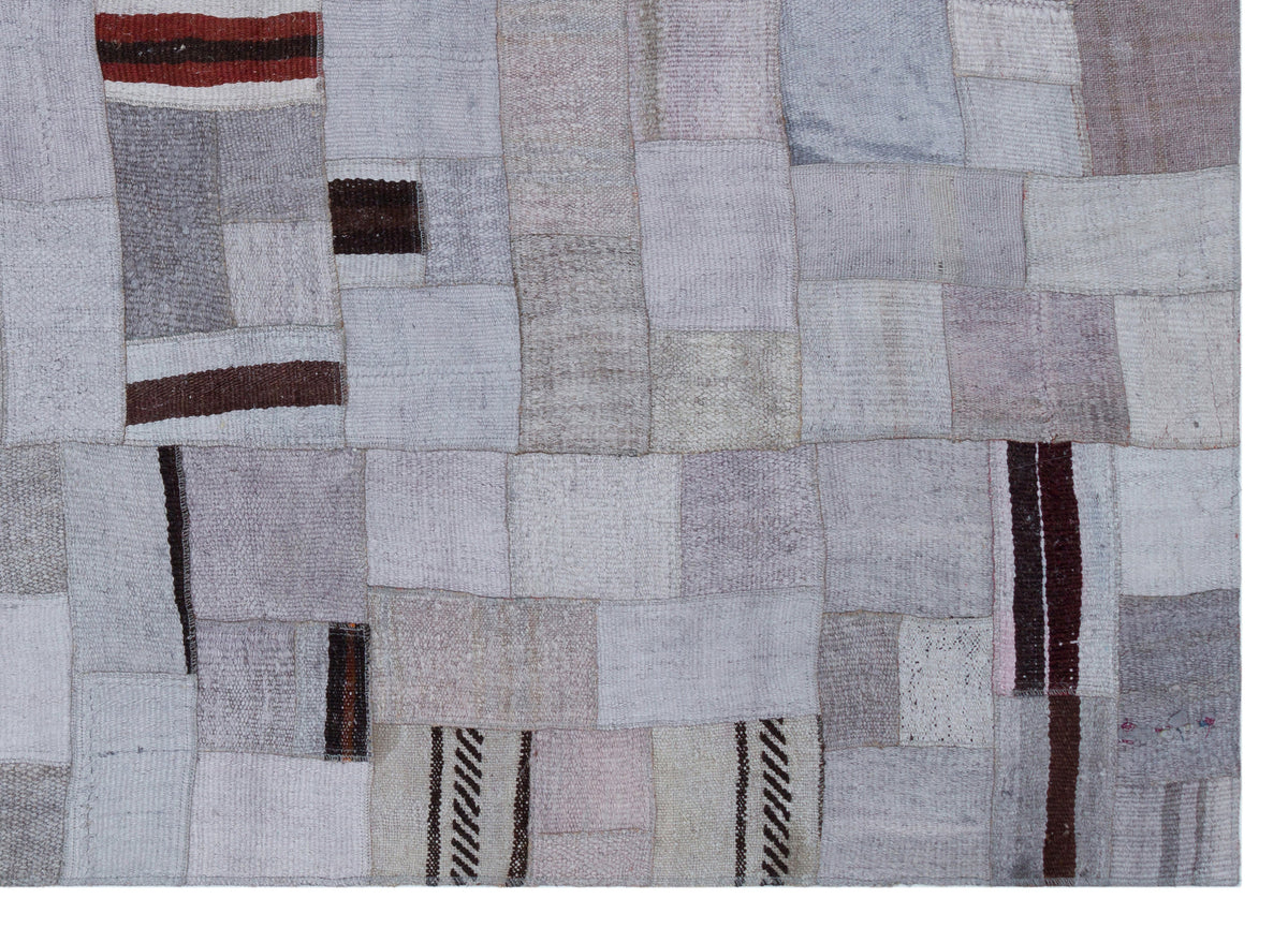 Hemp Over Dyed Kilim Patchwork Unique Rug 5&#39;7&#39;&#39; x 7&#39;10&#39;&#39; ft 170 x 238 cm