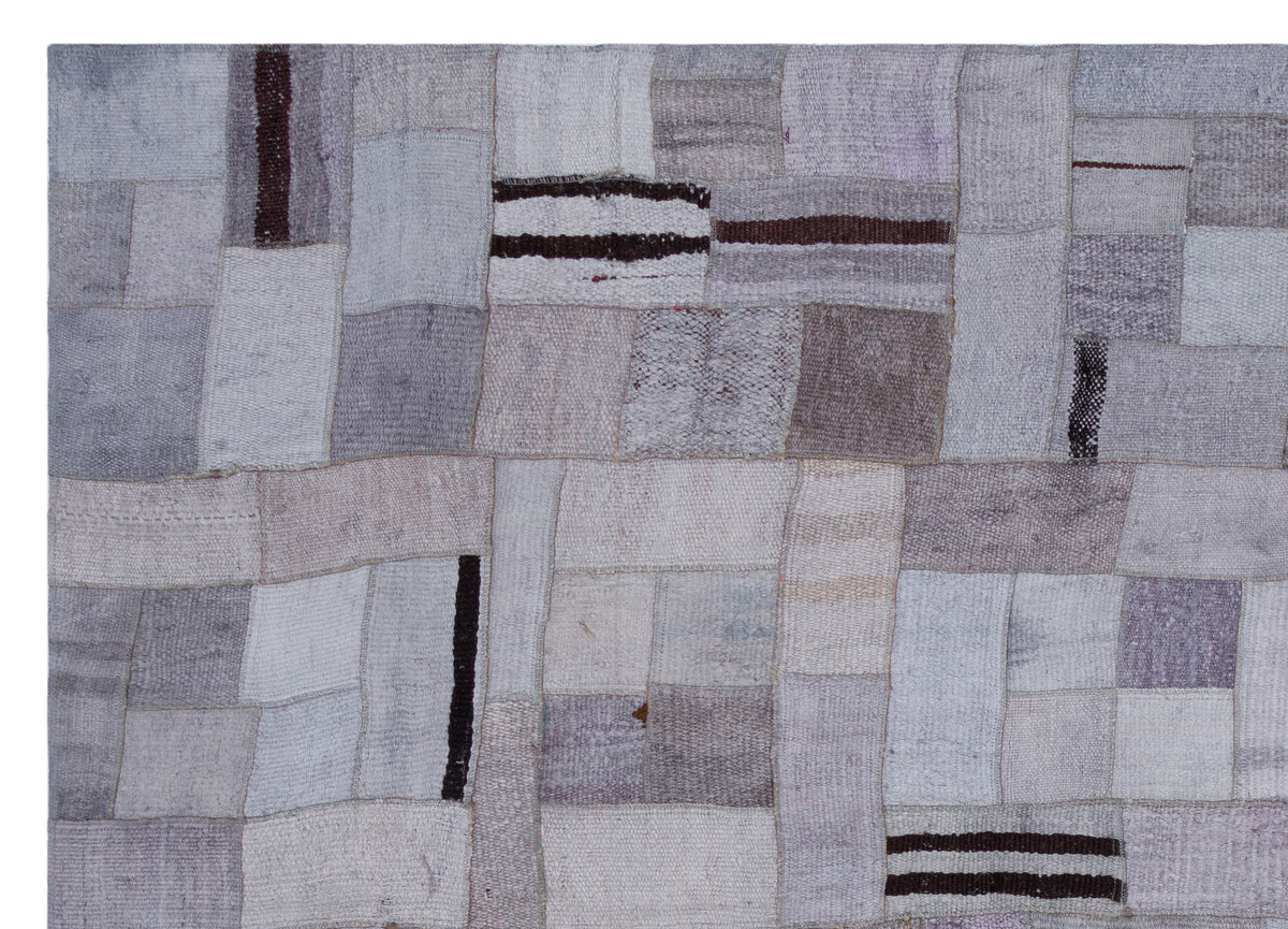 Hemp Over Dyed Kilim Patchwork Unique Rug 5&#39;7&#39;&#39; x 7&#39;10&#39;&#39; ft 170 x 238 cm